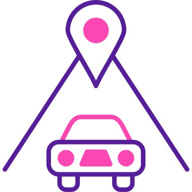 taksi simgesi vektör illüstrasyonu