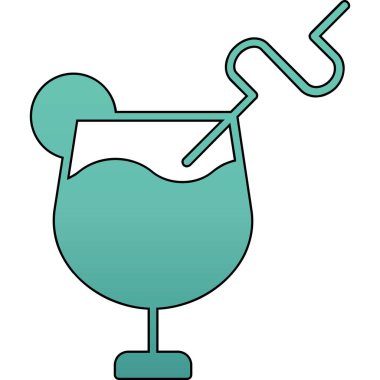 Bir bardak şarabın vektör çizimi