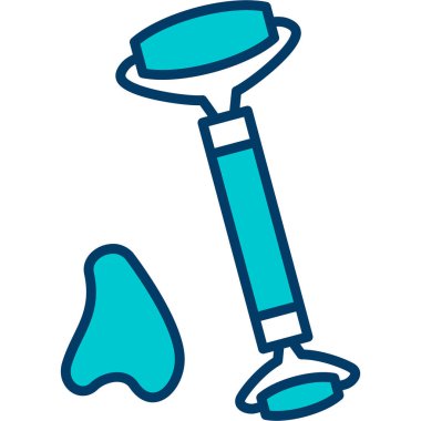 Mavi ve beyaz arkaplanın vektör çizimi