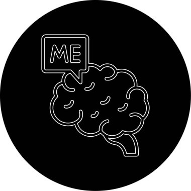 Moda Biçimli Beyin Simgesi İzole Arkaplan