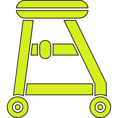 Yeşil bir tramvayın vektör çizimi