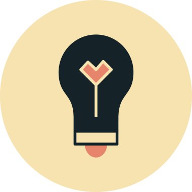 Ampul simgesi vektörü. vektör illüstrasyonu