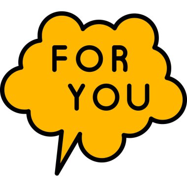 Sarı konuşma baloncuğunun vektör çizimi