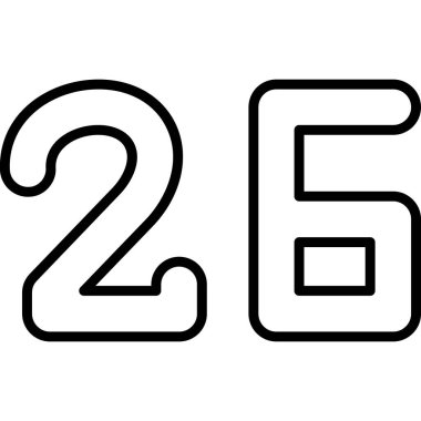 iki numaralı dış hat simgesi, basit biçim tasarımı