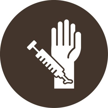 Aşı şırıngası ikonu. Web için aşı rringe vektör simgesinin basit çizimi