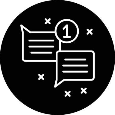 konuşma balonu simgesi, vektör illüstrasyonu