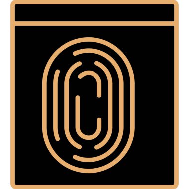 parmak izi ikonu vektör illüstrasyonu