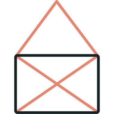 e-posta ileti simgesi ana hat biçiminde