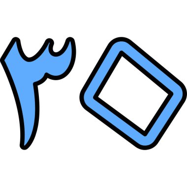 Çizgi film simgesinin vektör çizimi