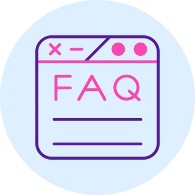 Faq simgesi modada izole edilmiş arkaplan