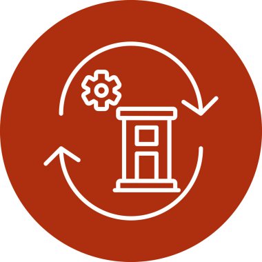 Cog vektör simgesi modern illüstrasyon