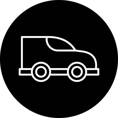 Küçük Otomobil Web simgesi basit vektör illüstrasyonu