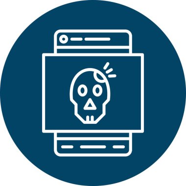 Kurukafa simgesi vektör illüstrasyonu