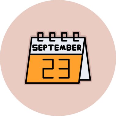 Tek bir takvim simgesinde 13 Eylül. Basit satır biçimi