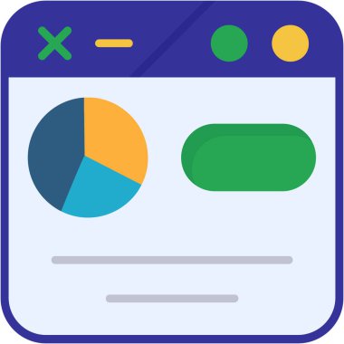 Çizelge. Web simgesi basit illüstrasyon