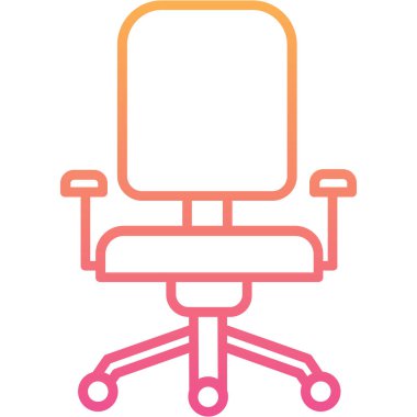 Sandalye. Web simgesi basit illüstrasyon