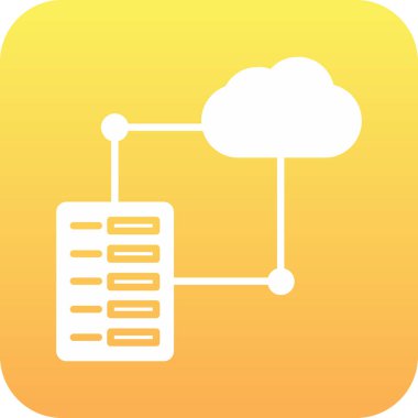 Bulut veri depolama vektör simgesi