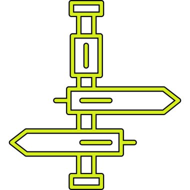 Yol simgesi, vektör illüstrasyonu