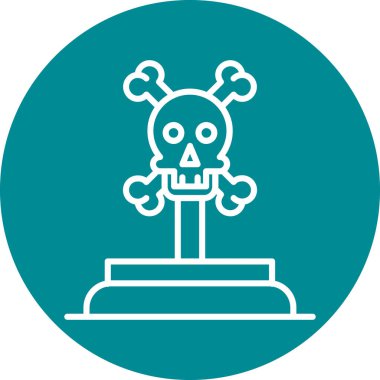 Kafatası. Web simgesi basit illüstrasyon