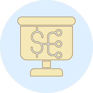 Dolar vektör simgesi modern basit vektör çizimi