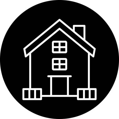 Bir ev simgesinin vektör illüstrasyonu