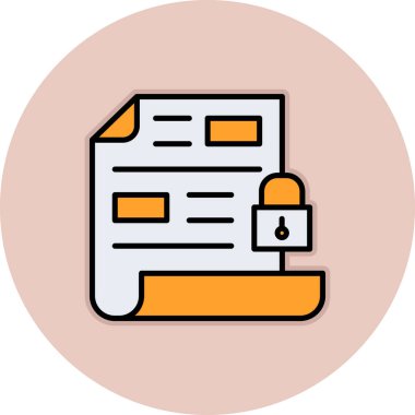 belge simgesi vektör illüstrasyonu