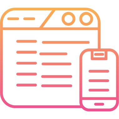 gazete web simgesi vektör illüstrasyonu