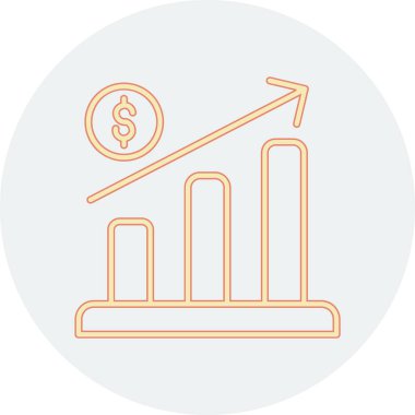 Paranın vektör düz simgesi. iş grafiği