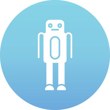 robot ikon vektör illüstrasyonu
