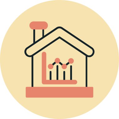 Bina. Web simgesi basit illüstrasyon