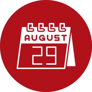 Ayın bir günü 31 Ağustos, takvim tarihi simgesi. Takvim ve takvimin simgesi. beyaz takvimin izole edilmiş ayı