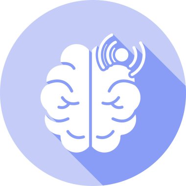 Beyin. Web simgesi basit illüstrasyon
