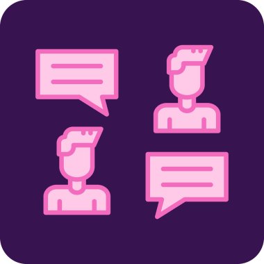 Sohbet simgesinin vektör illüstrasyonu