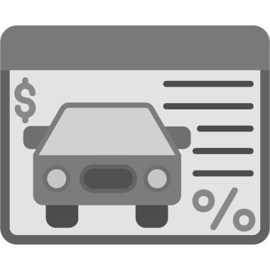 araba simgesi vektör illüstrasyonu