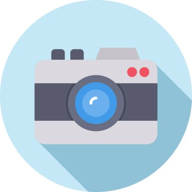 Kamera. Web simgesi basit illüstrasyon