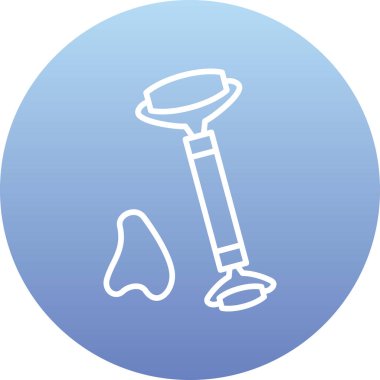 Bir kürek simgesinin vektör çizimi