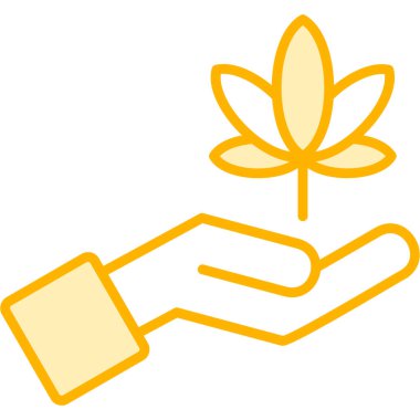 Marihuana. Web simgesi basit illüstrasyon