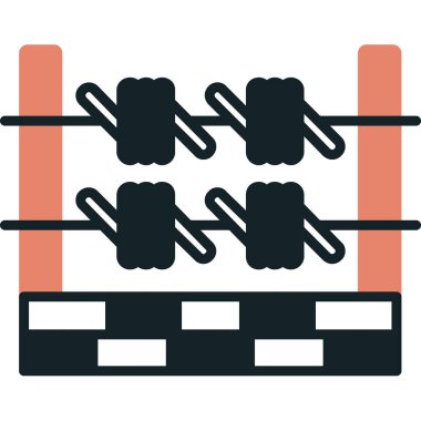 çit simgesi vektör illüstrasyonu