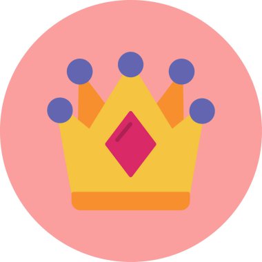 kral kral simgesi düz stil