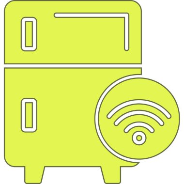 İzole edilmiş tek bir akıllı evin vektör çizimi