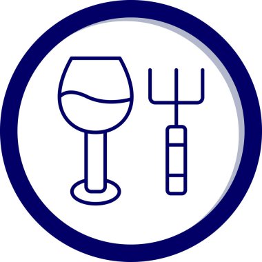 Bir kadeh şarap, basit vektör çizimi.