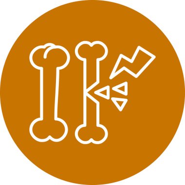 Kemik. Web simgesi basit illüstrasyon