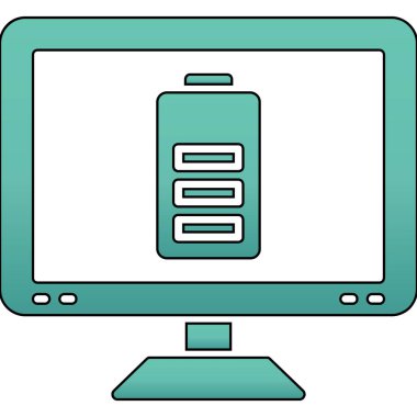 bilgisayar ekran simge vektör çizim