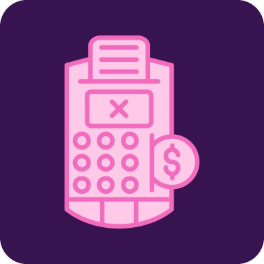 Hesap makinesi. Web simgesi basit illüstrasyon