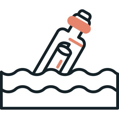 Yüzmek. Web simgesi basit illüstrasyon