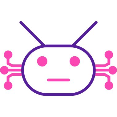 Web tasarımı, uygulama, sosyal medya ve sunum için emoji simgesi. vektör illüstrasyonu