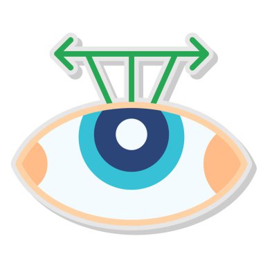 Vizyon düz vektör simgesi