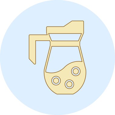 Bir karikatürün vektör çizimi ve mavi arkaplan