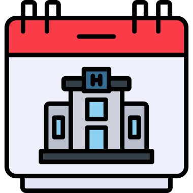 bina simgesi, vektörün illüstrasyon tasarımı