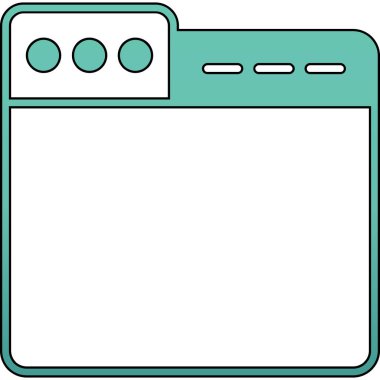 Modern bir mutfak fırınının vektör simgesi